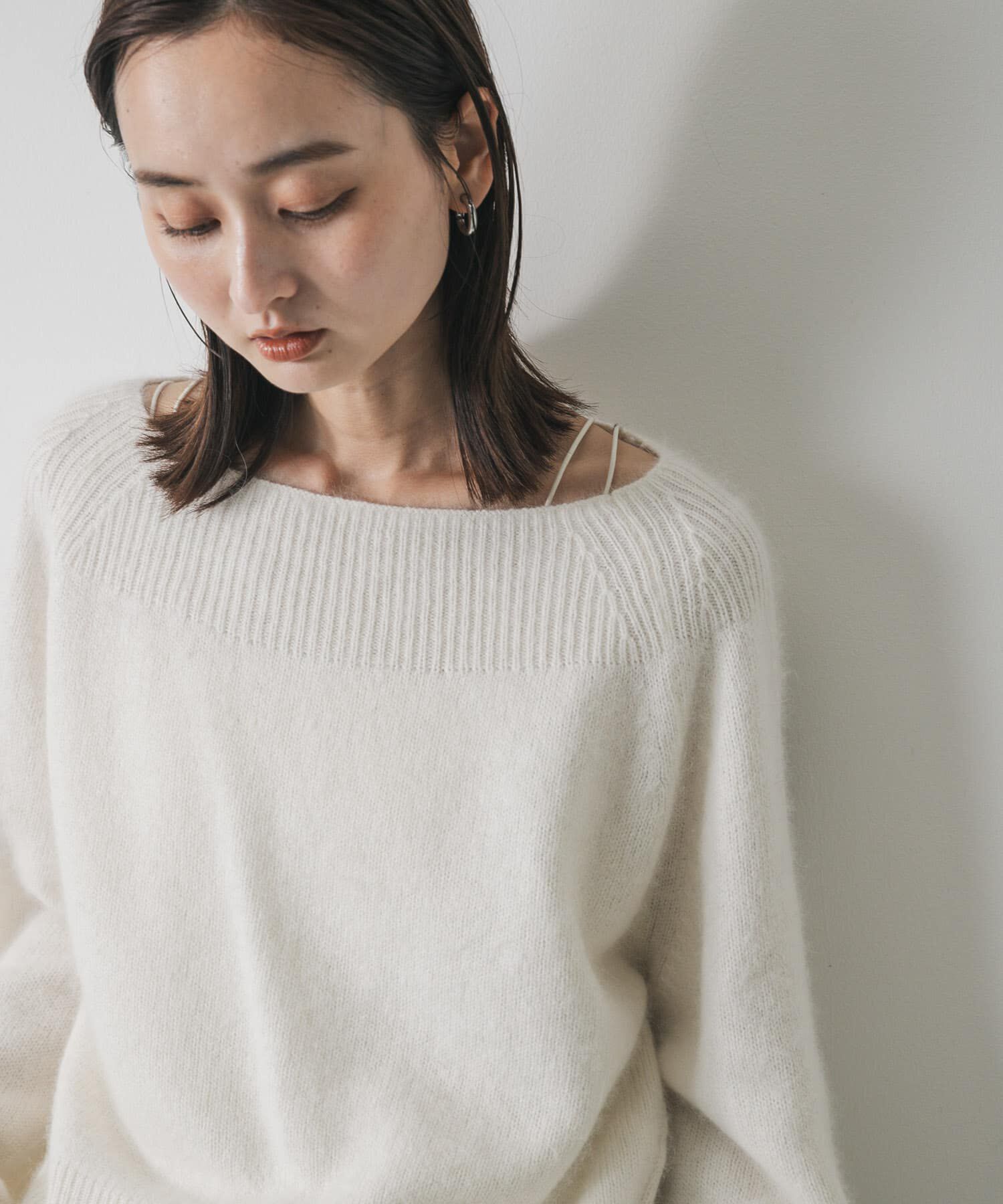 SENSE OF PLACE by URBAN RESEARCH「ボートネックヘアリーニット」|ニット・セーター|