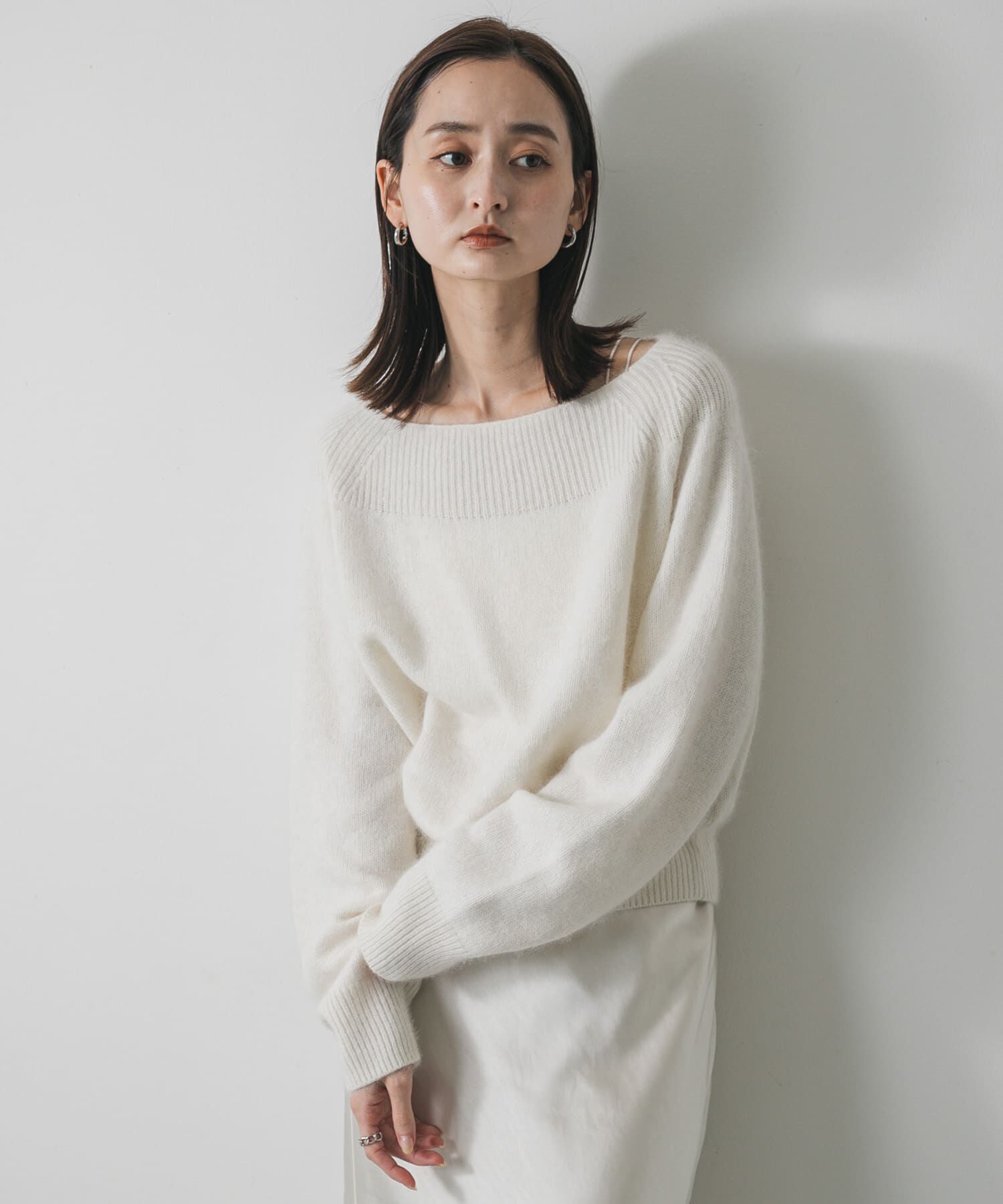 SENSE OF PLACE by URBAN RESEARCH「ボートネックヘアリーニット」|ニット・セーター|