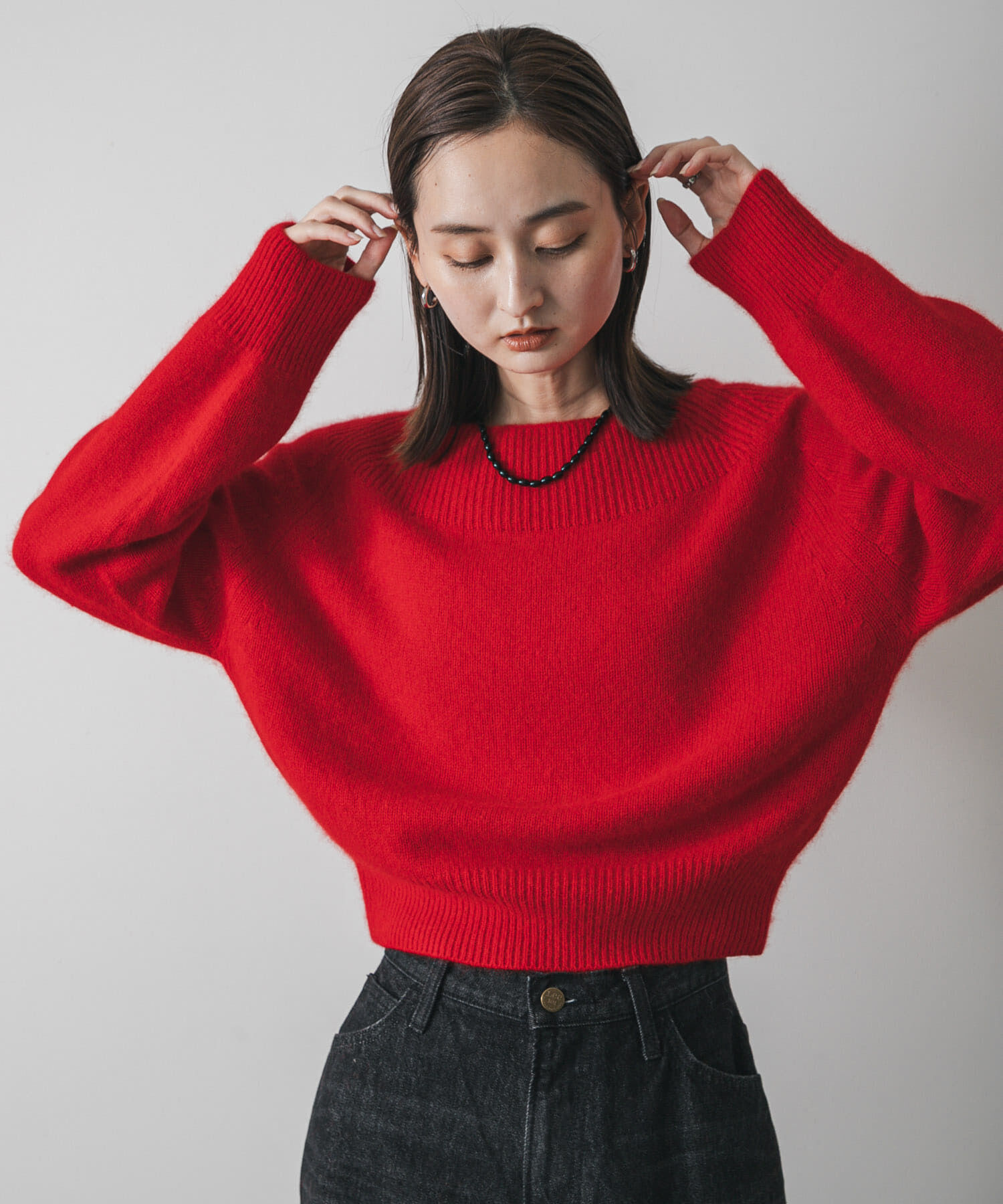 SENSE OF PLACE by URBAN RESEARCH「ボートネックヘアリーニット」|ニット・セーター|