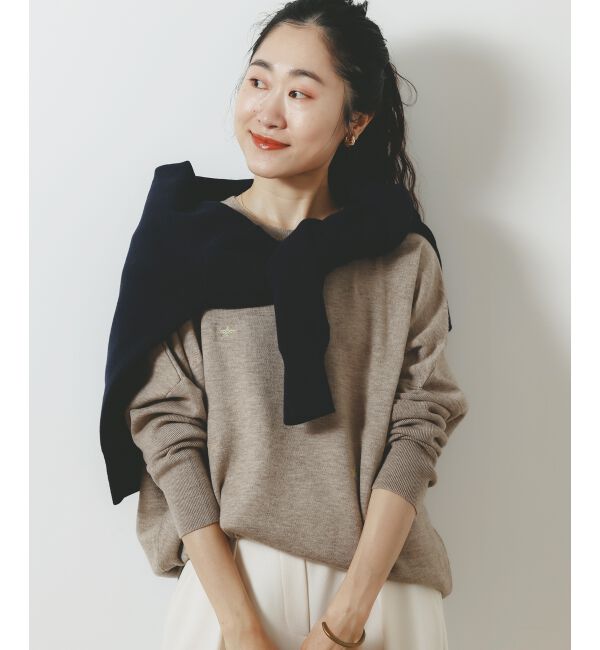  「《手洗い可能》スター刺繍ニットプルオーバー」|ニット・セーター|