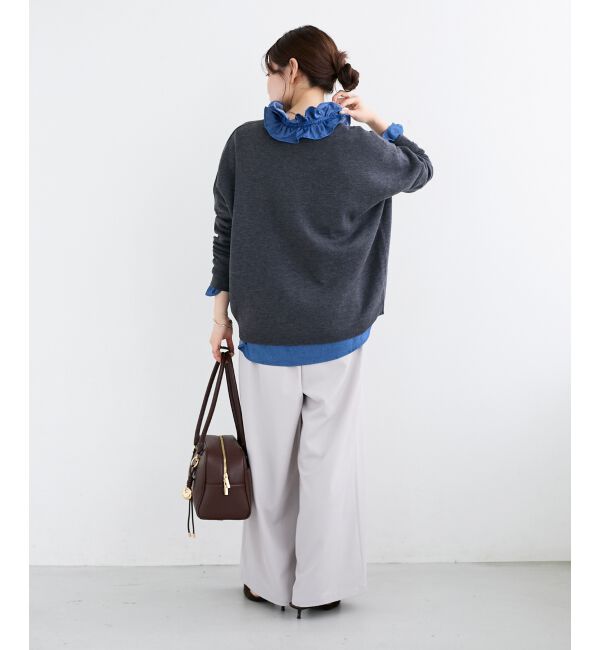  「《手洗い可能》スター刺繍ニットプルオーバー」|ニット・セーター|