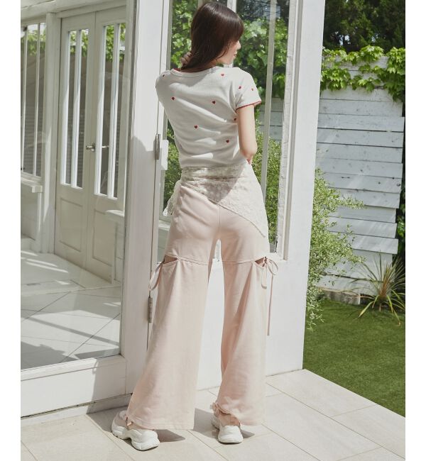  「ガーリーモチーフエンブロイダリーT」|Tシャツ・カットソー|