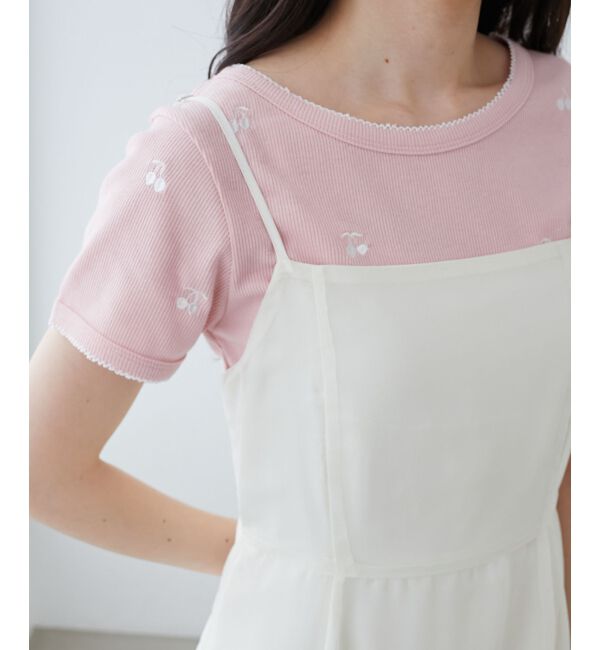  「ガーリーモチーフエンブロイダリーT」|Tシャツ・カットソー|