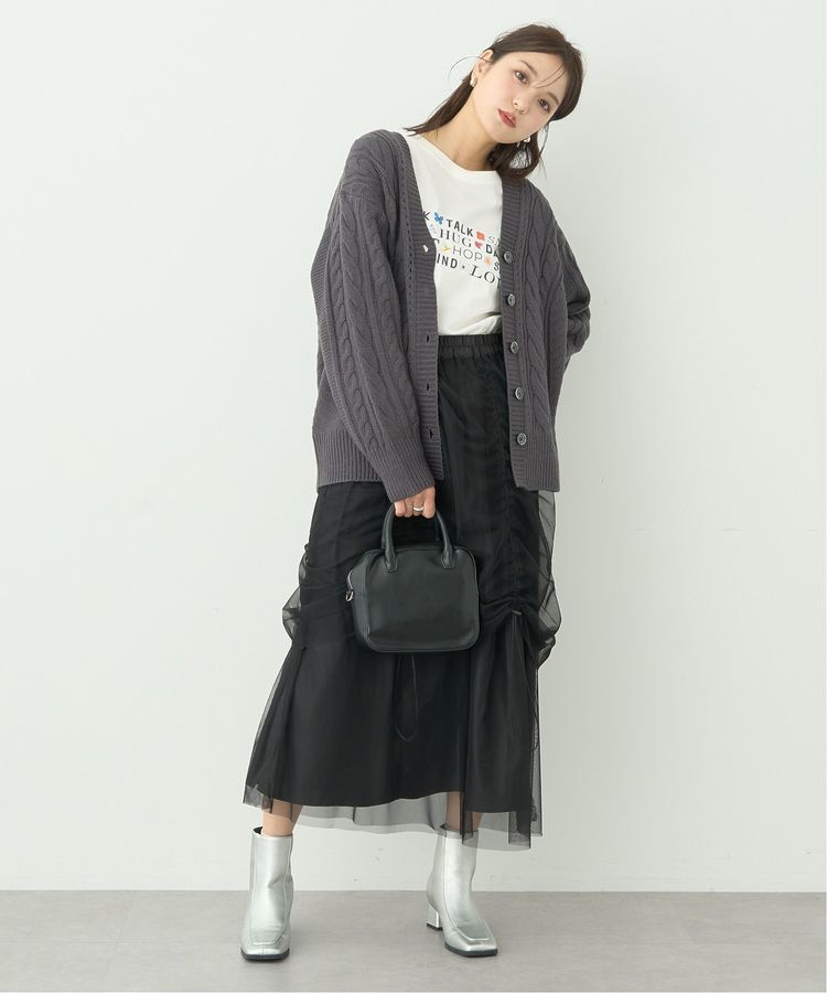 earth music&ecology「2wayドロストチュールスカート」|スカート|