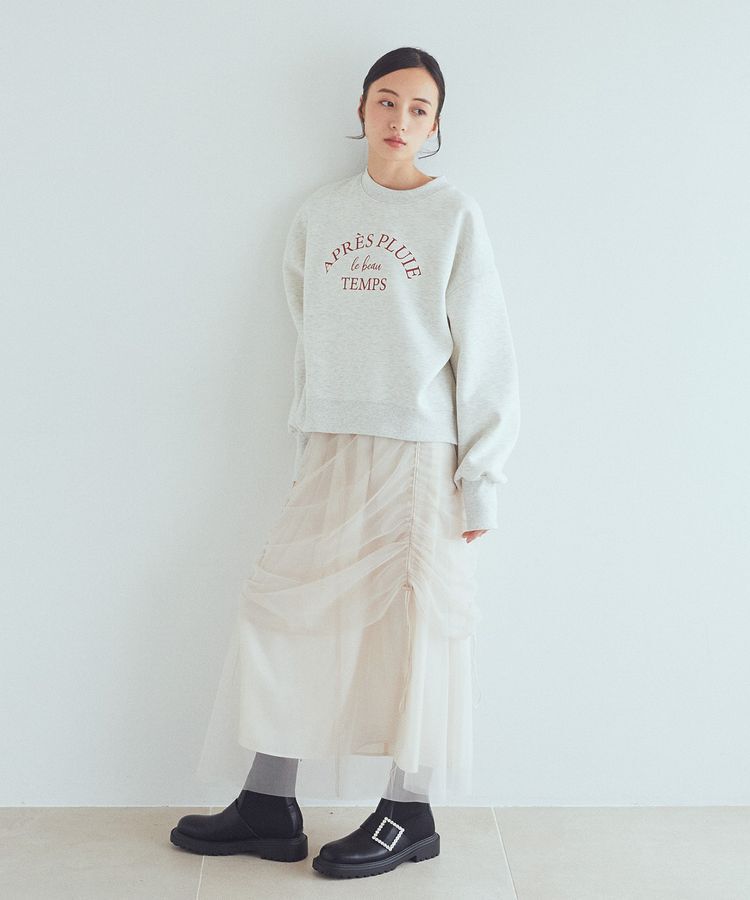 earth music&ecology「2wayドロストチュールスカート」|スカート|