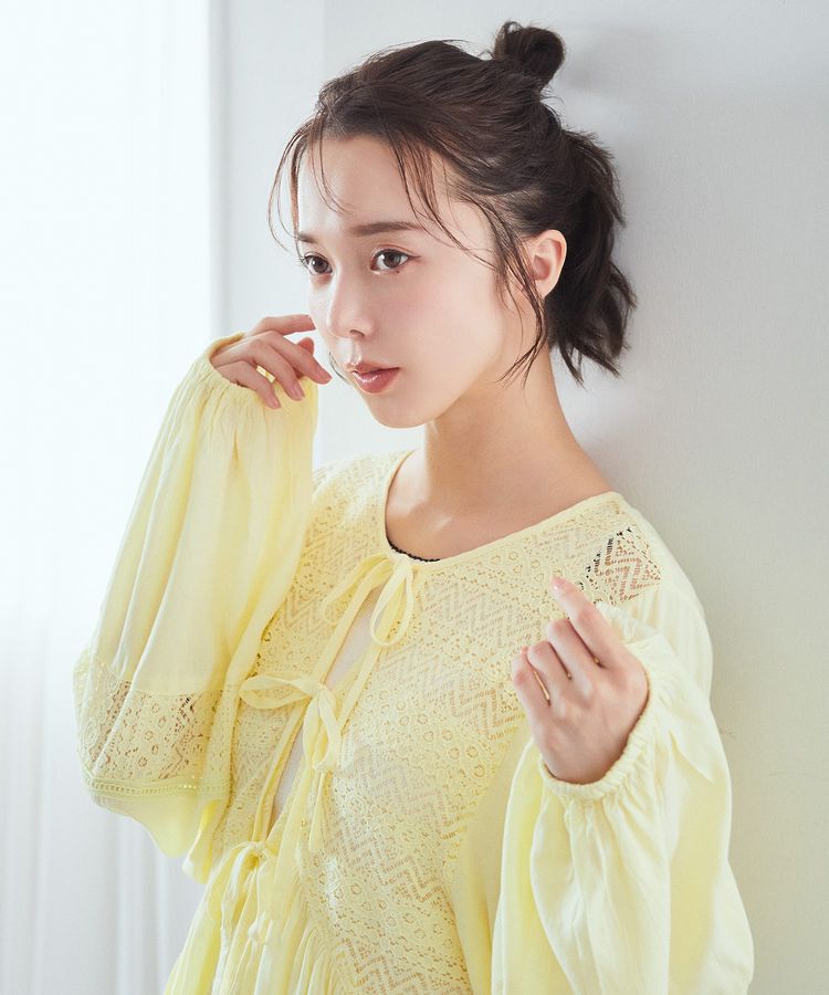 earth music&ecology「レーヨンレースデザインシャツ」|シャツ・ブラウス|