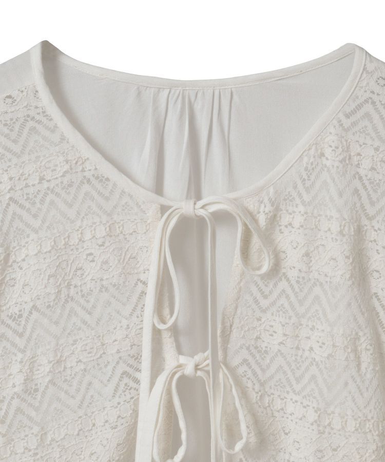 earth music&ecology「レーヨンレースデザインシャツ」|シャツ・ブラウス|