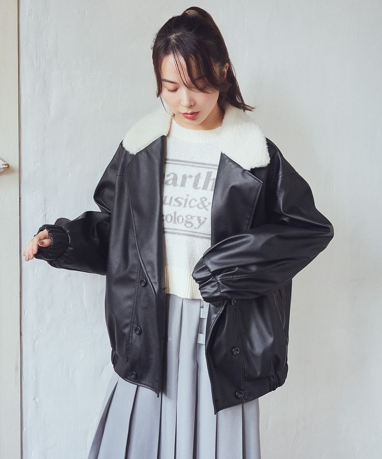 earth music&ecology「ジャガードロゴニットプルオーバー」|ニット・セーター|