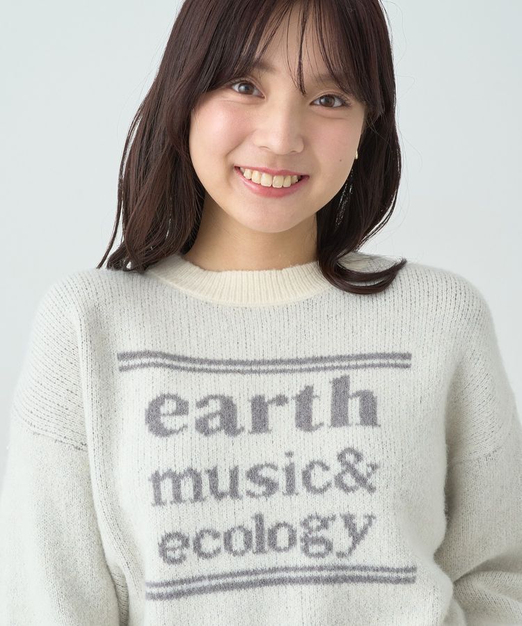 earth music&ecology「ジャガードロゴニットプルオーバー」|ニット・セーター|