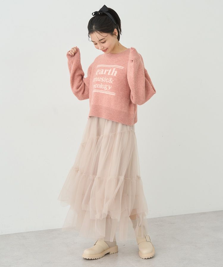 earth music&ecology「ジャガードロゴニットプルオーバー」|ニット・セーター|