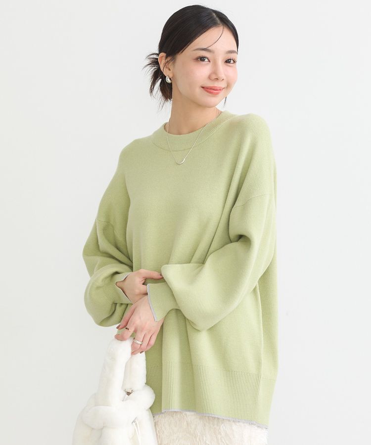 earth music&ecology「やわらかタッチチュニック」|チュニック|Lime Green
