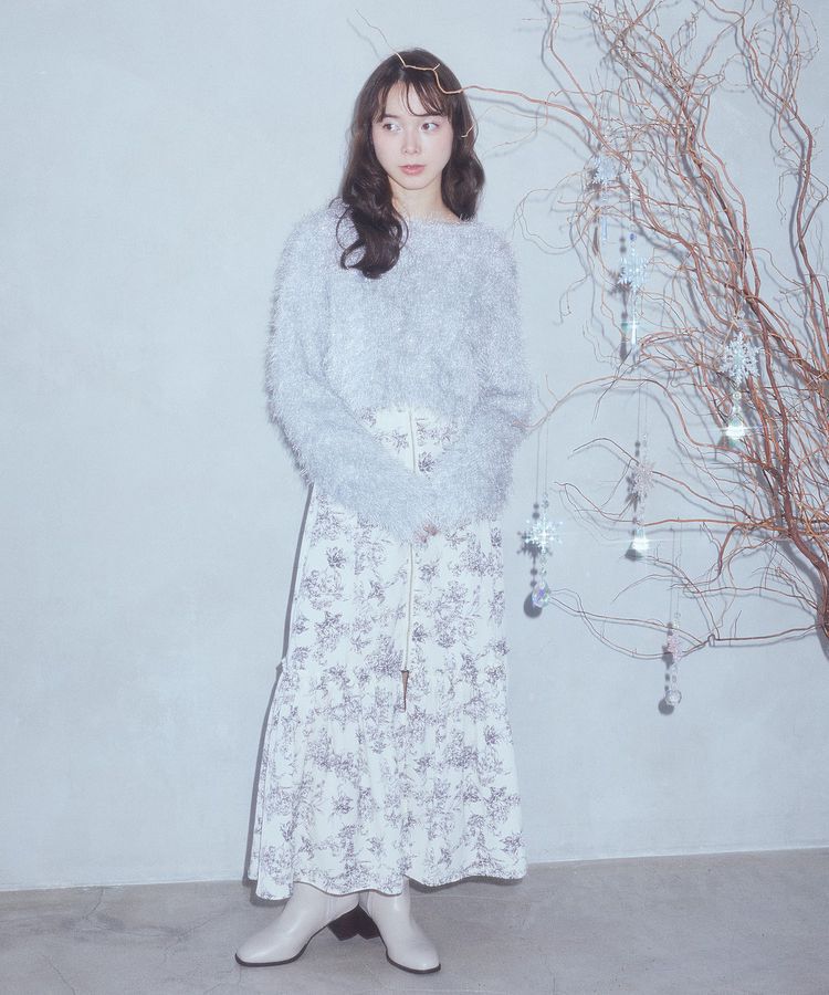 earth music&ecology「フロントZIPティアードスカート」|スカート|