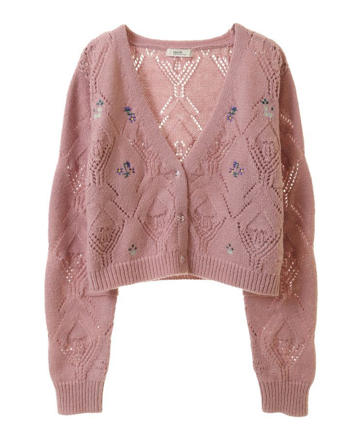 earth music&ecology「SET2点刺繍ビスチェ＋カーディガン」|カーディガン|
