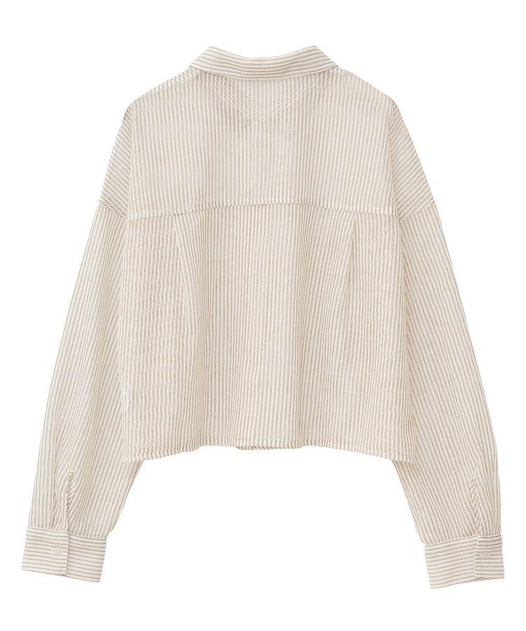 earth music&ecology「メッシュストライプショートシャツ」|シャツ・ブラウス|