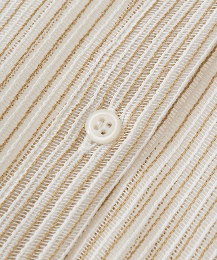 earth music&ecology「メッシュストライプショートシャツ」|シャツ・ブラウス|