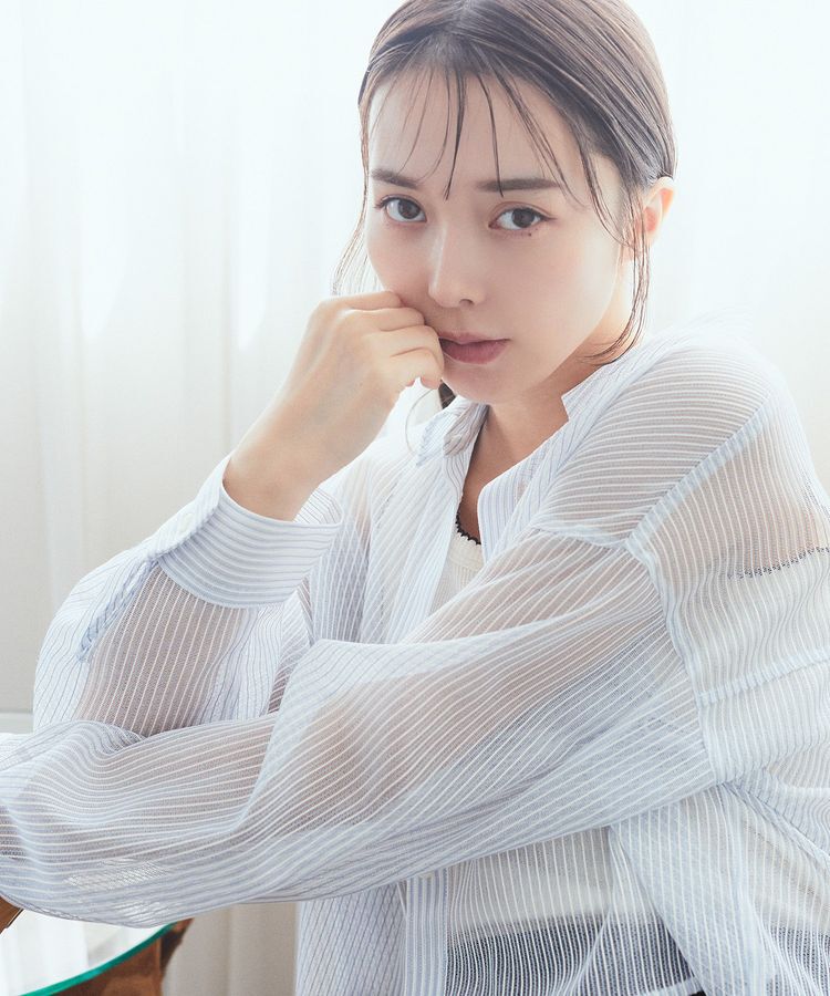 earth music&ecology「メッシュストライプショートシャツ」|シャツ・ブラウス|