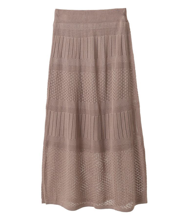 earth music&ecology「SET2点レース編みペプラムカーデ＋スカート」|スーツ|