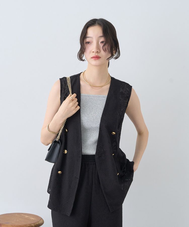 earth music&ecology「レイヤードカットタンクトップ」|キャミソール|