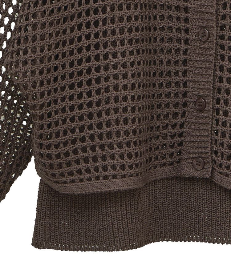 earth music&ecology「SET2点メッシュニットカーディガン＋ビスチェ」|カーディガン|