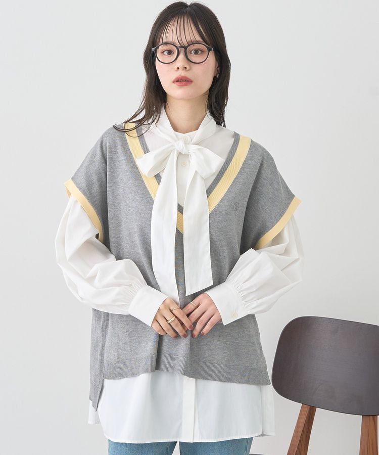 earth music&ecology「2wayボウタイブラウス」|シャツ・ブラウス|