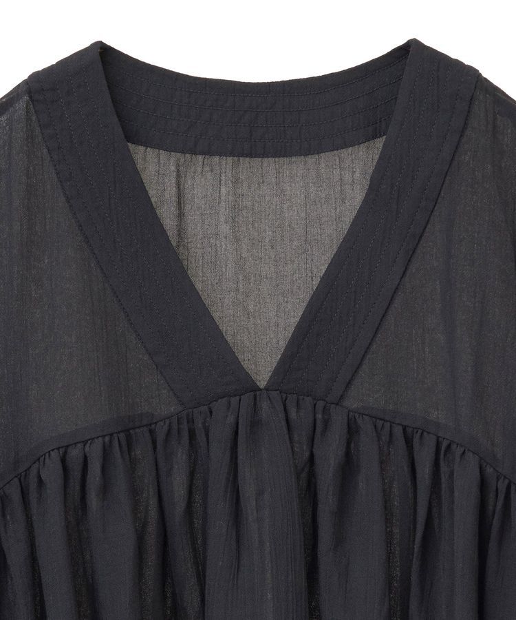 earth music&ecology「Vネックギャザーブラウス」|シャツ・ブラウス|