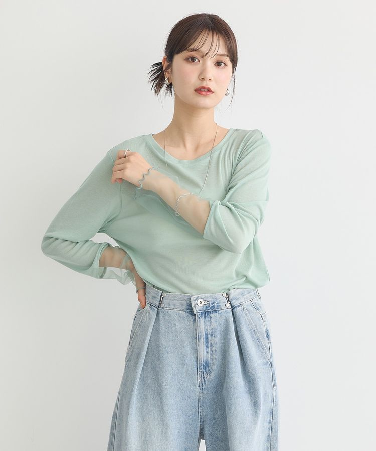 earth music&ecology「シアースリーブプルオーバー」|Tシャツ・カットソー|