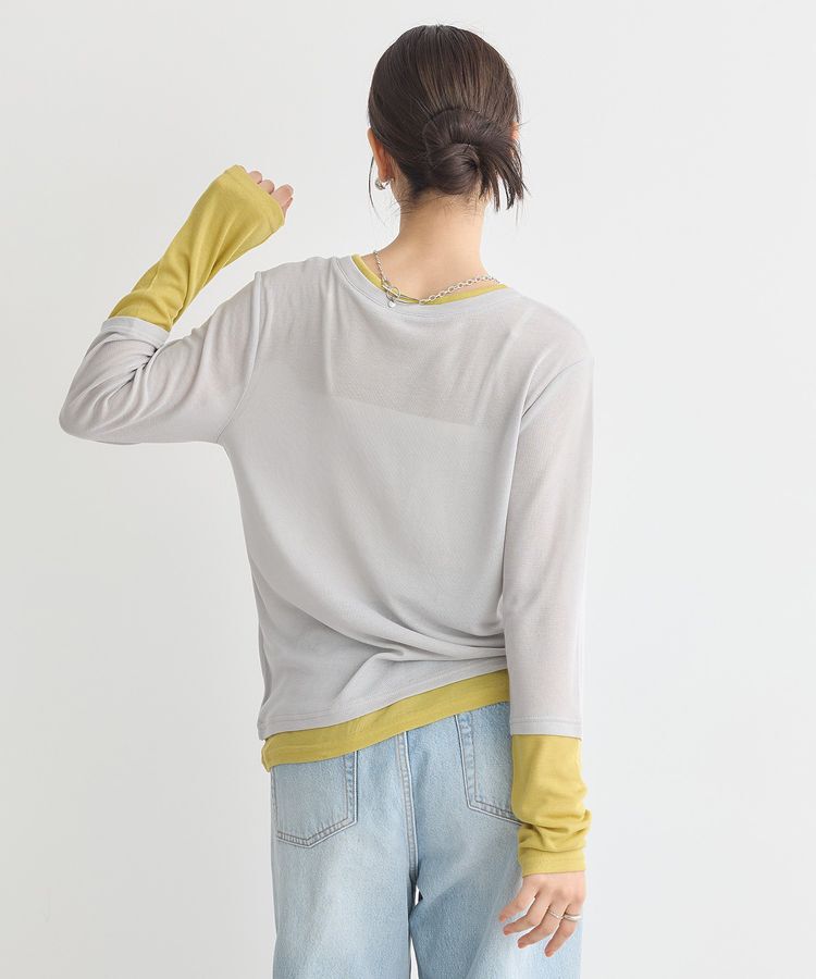 earth music&ecology「レイヤードシアープルオーバー」|Tシャツ・カットソー|