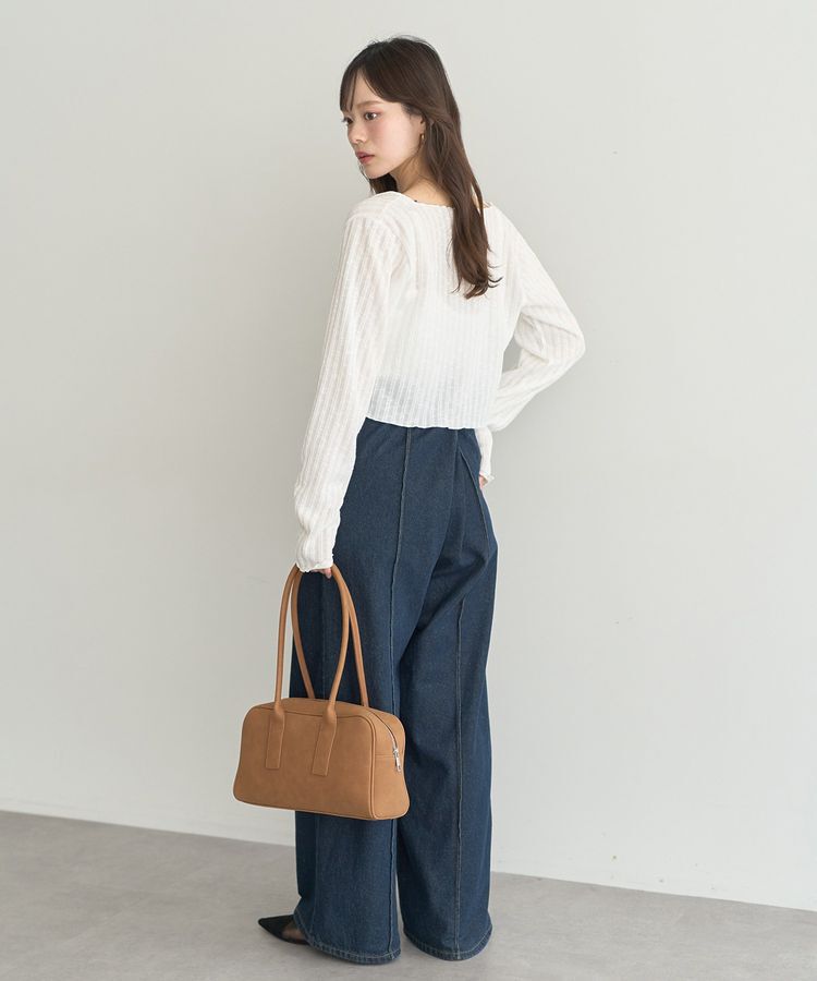 earth music&ecology「SET2点メローボレロ＋フリルキャミソール」|カーディガン|