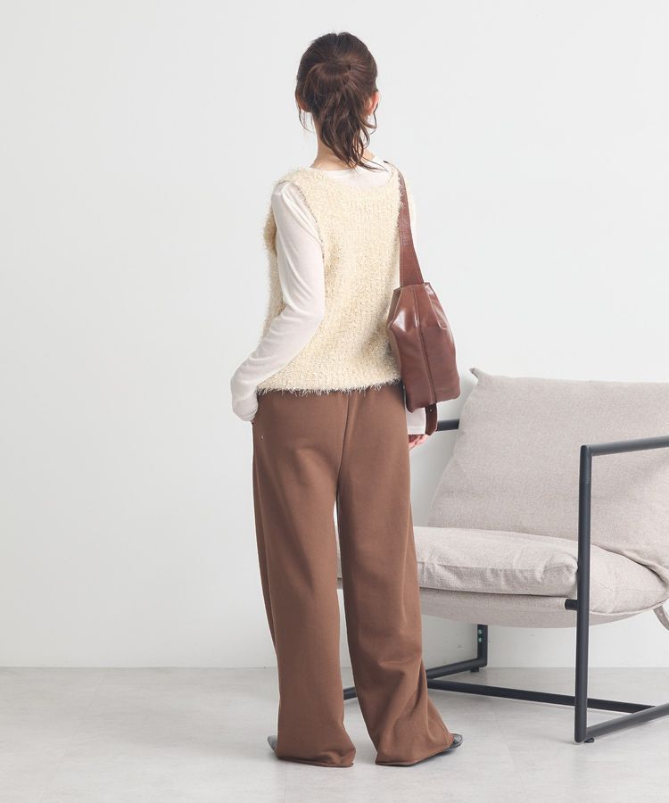 earth music&ecology「ポンポンヤーンベスト」|ベスト・ジレ|