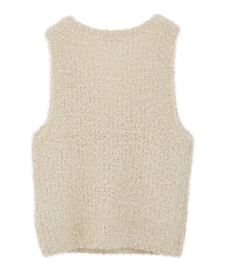 earth music&ecology「ポンポンヤーンベスト」|ベスト・ジレ|