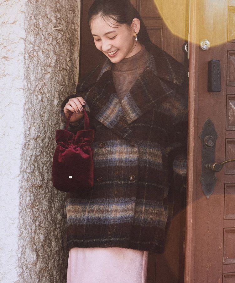 earth music&ecology「ベロアハンドルバッグ」|ショルダー・メッセンジャー|