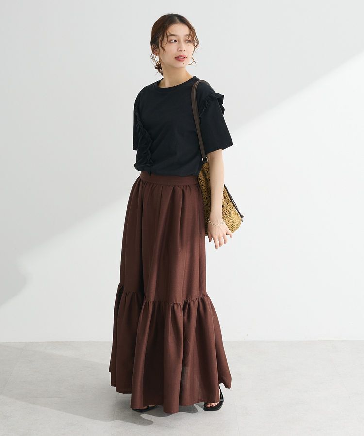 Green Parks「・Petit Fleur アシンメトリーフリルTEE」|Tシャツ・カットソー|