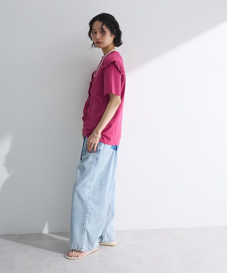 Green Parks「・Petit Fleur アシンメトリーフリルTEE」|Tシャツ・カットソー|