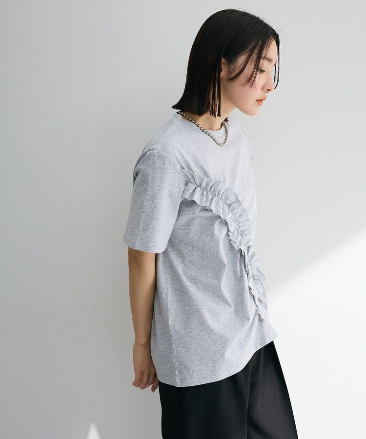 Green Parks「・Petit Fleur アシンメトリーフリルTEE」|Tシャツ・カットソー|