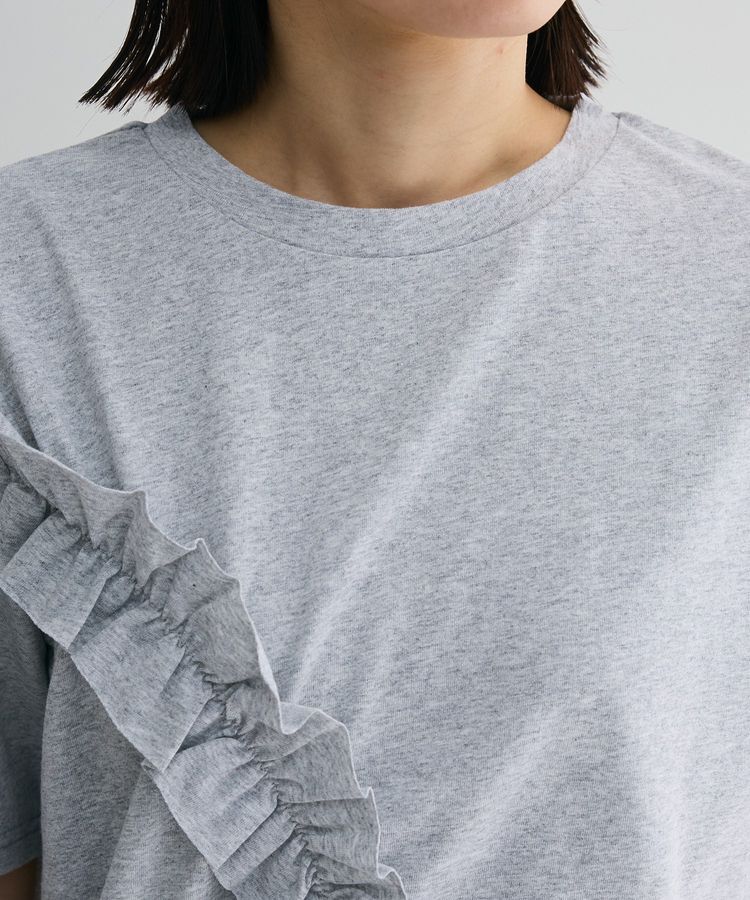 Green Parks「・Petit Fleur アシンメトリーフリルTEE」|Tシャツ・カットソー|