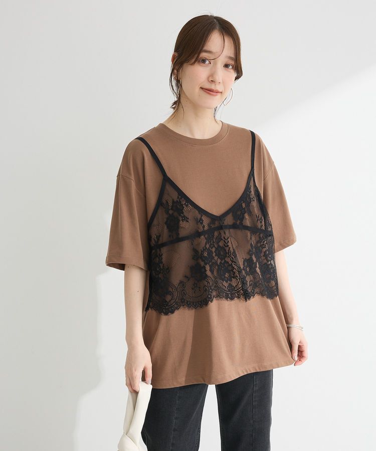 Green Parks「レースビスチェドッキングチュニック」|チュニック|