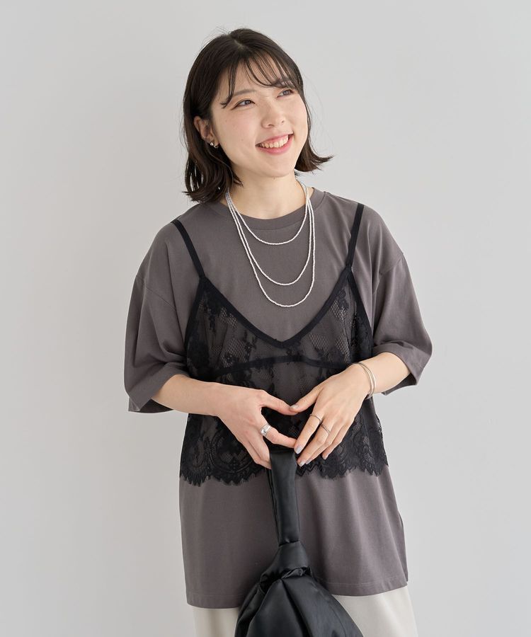 Green Parks「レースビスチェドッキングチュニック」|チュニック|