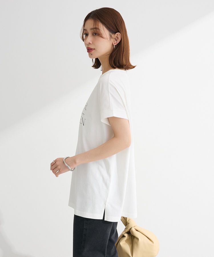 Green Parks「フレンチスリーブ筆記体ロゴチュニック」|チュニック|