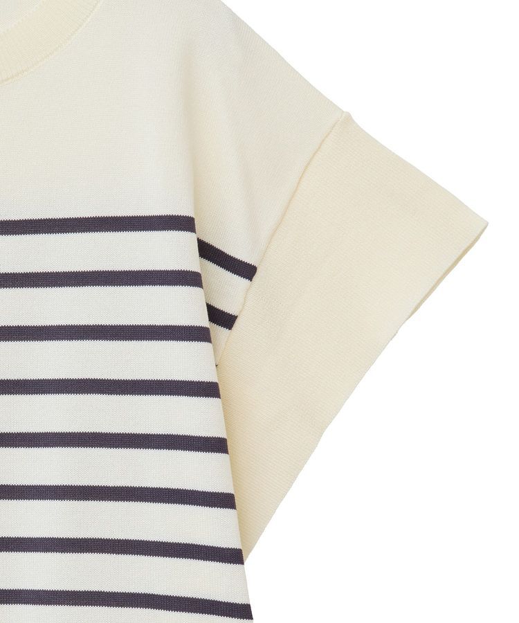 Green Parks「袖フレアフレンチスリーブニットプルオーバー」|ニット・セーター|