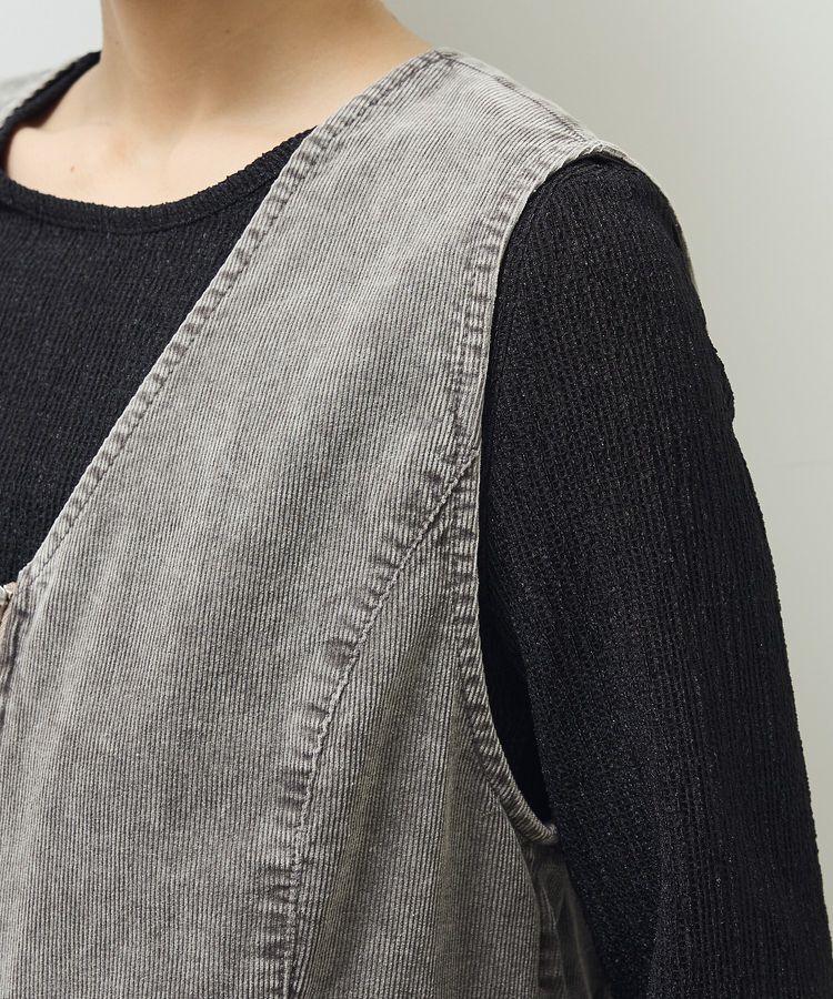 Green Parks「・ELENCARE DUE ケミカルコーデュロイベスト」|ベスト・ジレ|