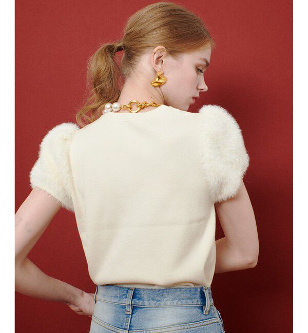 LOULOU WILLOUGHBY「WEB限定【LOULOU WILLOUGHBY】フェザースリーブプルオーバー」|ニット・セーター|