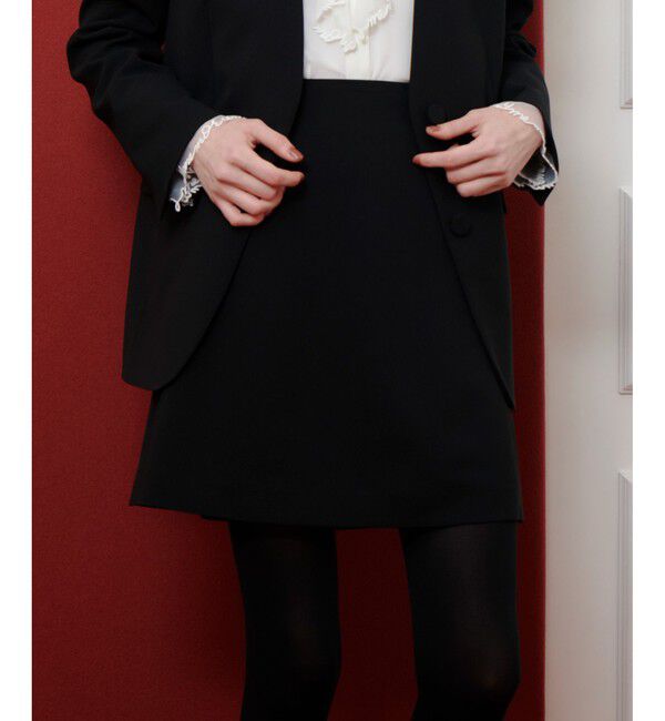 LOULOU WILLOUGHBY「【LOULOU WILLOUGHBY】ダブルクロスミニスカート」|スカート|