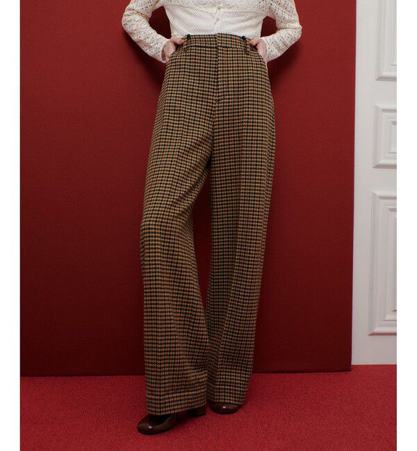 LOULOU WILLOUGHBY「【LOULOU WILLOUGHBY】ガンクラブチェックワイドパンツ」|その他|