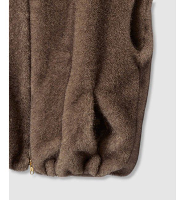 allureville「フェイクミンクファーフーディーブルゾン」|ブルゾン・スタジャン|