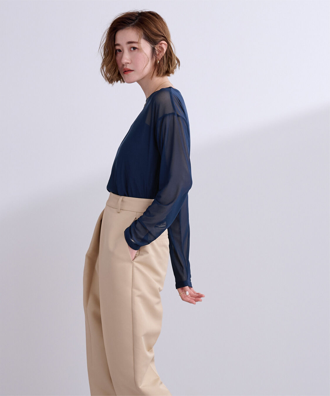 ur's「シアーボートネックプルオーバー」|Tシャツ・カットソー|