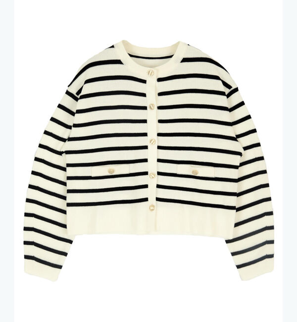 titivate「ゴールド釦ニットカーディガン」|ニット・セーター|