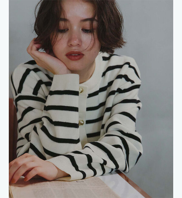 titivate「ゴールド釦ニットカーディガン」|ニット・セーター|