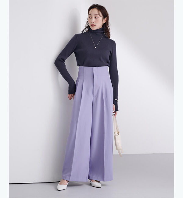 ur's「フィンガーホール付リブタートルネックトップス」|ニット・セーター|