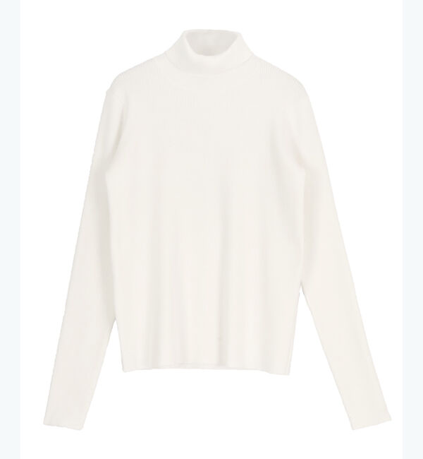 ur's「フィンガーホール付リブタートルネックトップス」|ニット・セーター|ホワイト