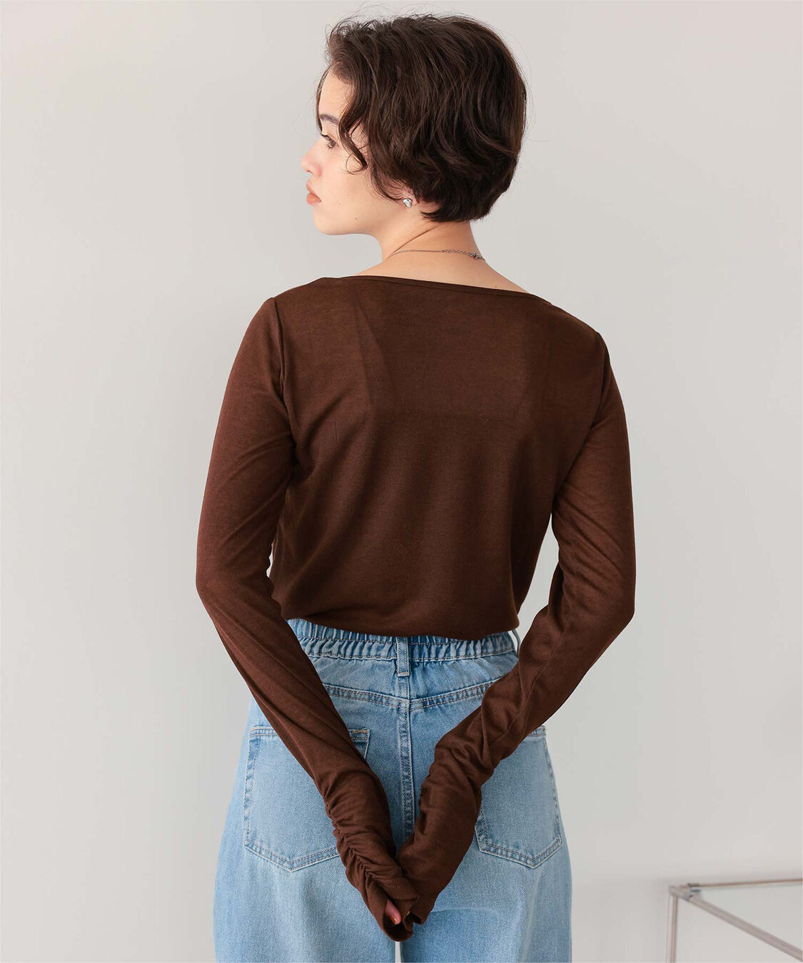 titivate「着心地抜群シアーボートネックトップス」|Tシャツ・カットソー|